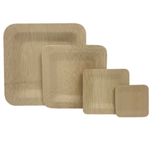 Load image into Gallery viewer, 5" Square Bamboo Plates - (200 count/case)