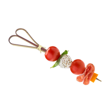 Load image into Gallery viewer, 4.75" Red Bamboo Heart Shaped Pick (1200 count/case)