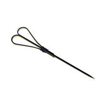 Load image into Gallery viewer, 4.75" Black Bamboo Heart Shaped Pick (1200 count/case)