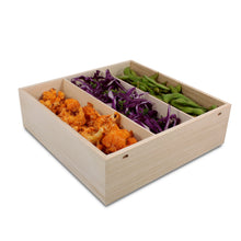 Load image into Gallery viewer, Tree Choice 10" x 10" x 3" Square 3 Partitioned Heavy Duty Tray/Charcuterie Board  (24 count/case)