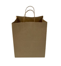 Load image into Gallery viewer, 10" x 7" x 12" Natural Kraft Shopping Bag with Rope Handles (150 ct)