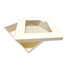 Load image into Gallery viewer, Tree Choice 16" x 16" Square Wooden Lid with Clear View Window for Charcuterie Trays - LIDS ONLY(10 count/case)