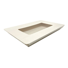 Load image into Gallery viewer, Tree Choice 18" x 12" Rectangular Wooden Lid with Clear View Window for Charcuterie Trays - LIDS ONLY (10 count/case)