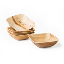 Load image into Gallery viewer, Tree Choice 4.5" Square Deep Palm Leaf Bowls 8 oz. (100 count)