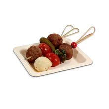 Load image into Gallery viewer, Tree Choice 5.5" Square Poplar Wood Plate (200 count/case)