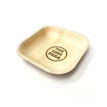 Load image into Gallery viewer, 5" Your Customized Logo Square Palm Leaf Plates (100 count)