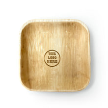 Load image into Gallery viewer, 6" Your Customized Logo Square Palm Leaf Plates (100 count)