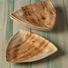 Load image into Gallery viewer, Large Triangle Palm Leaf Plates for indoor parties