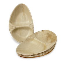 Load image into Gallery viewer, Tree Choice 10" x 6.5" Oval 2 Compartment Leaf Bowl (100 count)