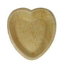 Load image into Gallery viewer, Tree Choice 7" Heart Shaped Palm Leaf Plates (4 packs of 25 - 100 count/case)