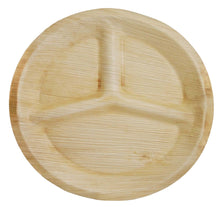 Load image into Gallery viewer, Tree Choice 11" Round 3 Compartment Leaf Plates (100 count)