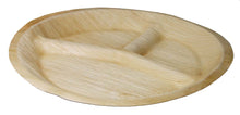 Load image into Gallery viewer, Tree Choice 11" Round 3 Compartment Leaf Plates (100 count)