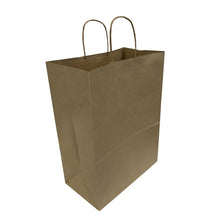 Load image into Gallery viewer, 13" x 7" x 17" Natural Kraft Shopping Bag with Rope Handles (200 ct)
