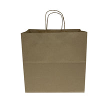 Load image into Gallery viewer, 13" x 7" x 13" Natural Kraft Shopping Bag with Rope Handles (200 ct)