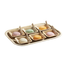 Load image into Gallery viewer, Tree Choice 9" x 13" Disposable Palm Leaf Rectangular Serving Tray and Platter | All Natural &amp; Biodegradable | Catering, Weddings and Parties | (100 Trays)