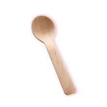 Load image into Gallery viewer, Tree Choice Classic 4" Compostable Wooden Demi Tasting Spoons (400 count)